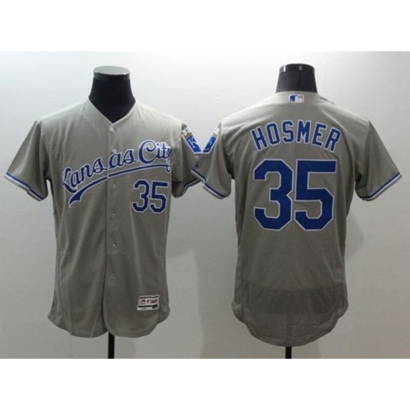 686379df78416_1 Royals #35 Eric Hosmer Grey Flexbase Authentic Collection Stitched MLB Jersey