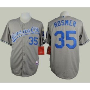 686379e60a50e_1 Royals #35 Eric Hosmer Grey Road Cool Base Stitched MLB Jersey