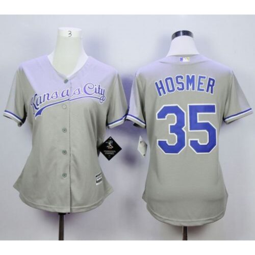 686379ece5be1_1 Royals #35 Eric Hosmer Grey Road Women's Stitched MLB Jersey