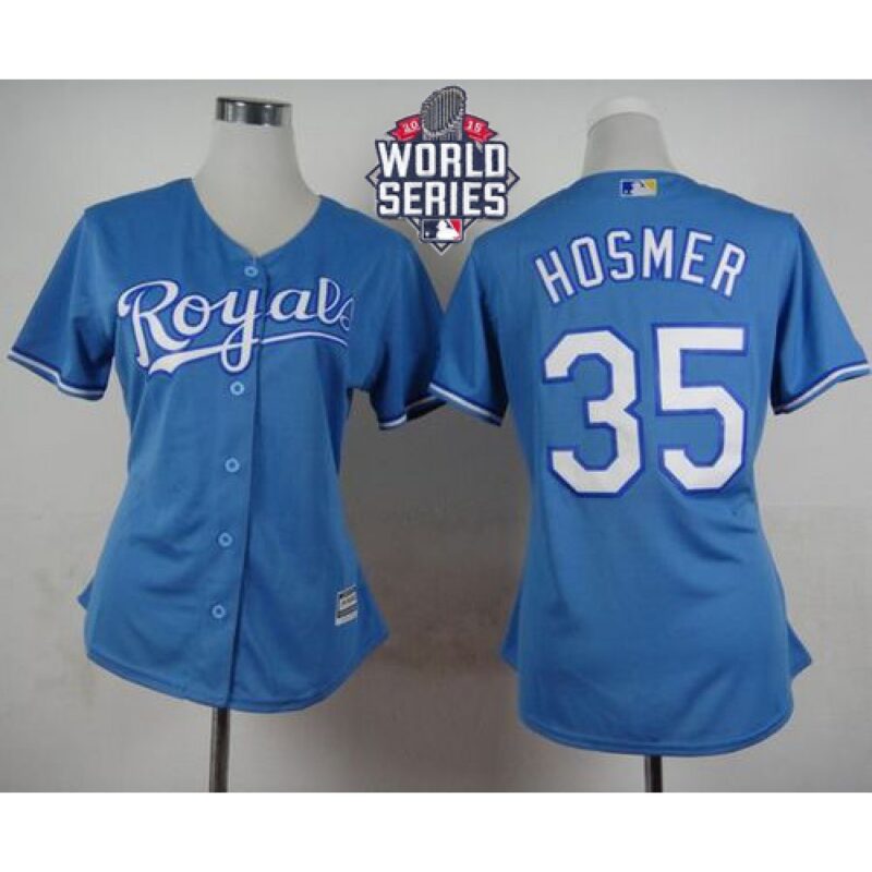 686379ff85330_1 Royals #35 Eric Hosmer Light Blue Alternate 1 W/2015 World Series Patch Women's Stitched MLB Jersey