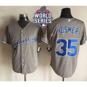 68637a18a5424_1 Royals #35 Eric Hosmer New Grey Cool Base W/2015 World Series Patch Stitched MLB Jersey