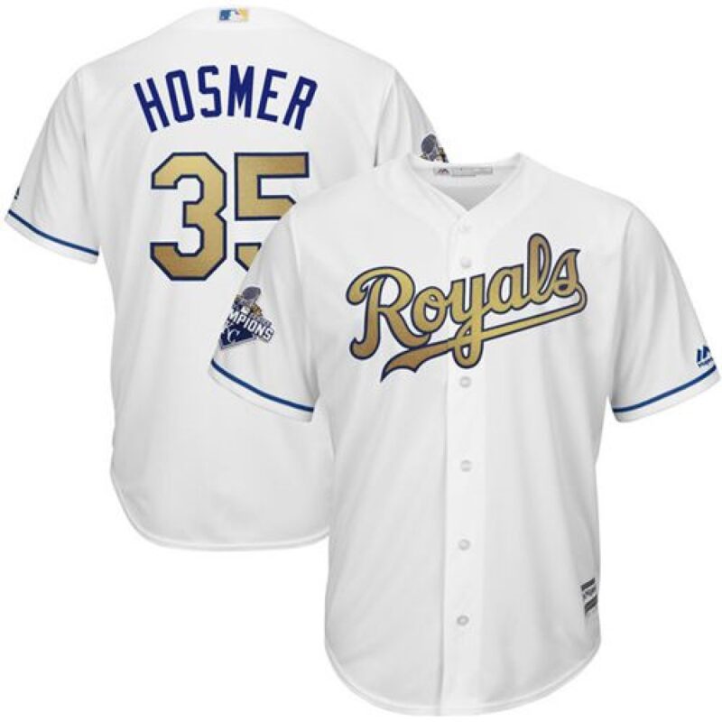 68637a22d67bf_1 Royals #35 Eric Hosmer White 2015 World Series Champions Gold Program Cool Base Stitched Youth MLB Jersey
