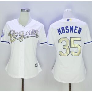 68637a2593a6c_1 Royals #35 Eric Hosmer White 2015 World Series Champions Gold Program Cool Base Women's Stitched MLB Jersey