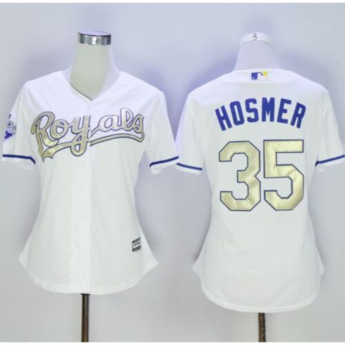 68637a2593a6c_1 Royals #35 Eric Hosmer White 2015 World Series Champions Gold Program Cool Base Women's Stitched MLB Jersey