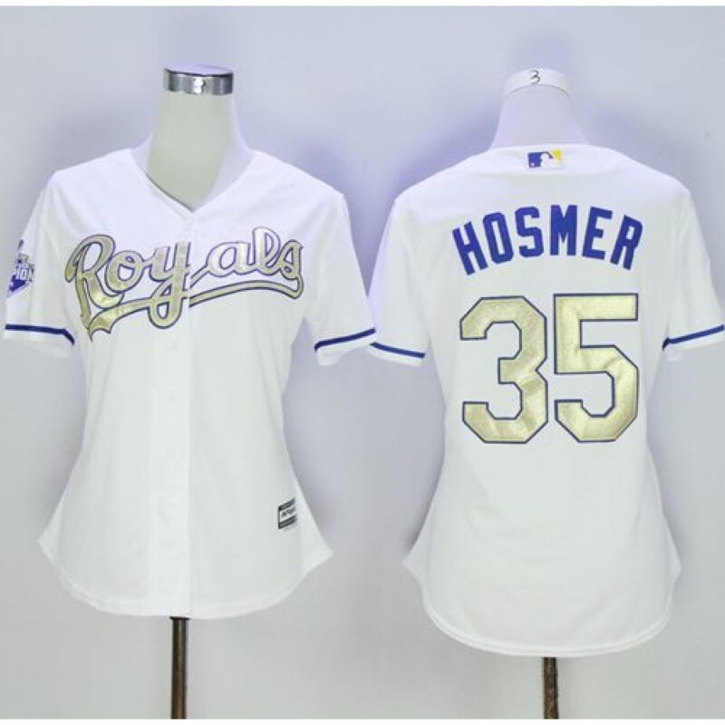 68637a2593a6c_1 Royals #35 Eric Hosmer White 2015 World Series Champions Gold Program Cool Base Women's Stitched MLB Jersey