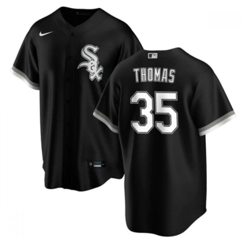 68637a60dcfa7_1 Men's Chicago White Sox #35 Frank Thomas Black Cool Base Stitched Jersey