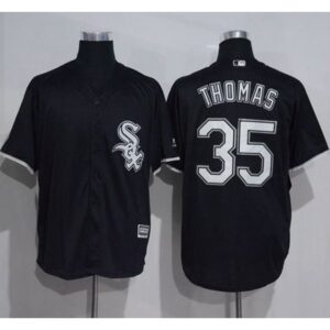 68637a6af19db_1 White Sox #35 Frank Thomas Black New Cool Base Stitched MLB Jersey