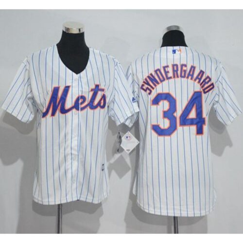68637aa4b3d12_1 Mets #34 Noah Syndergaard White(Blue Strip) Women's Home Stitched MLB Jersey