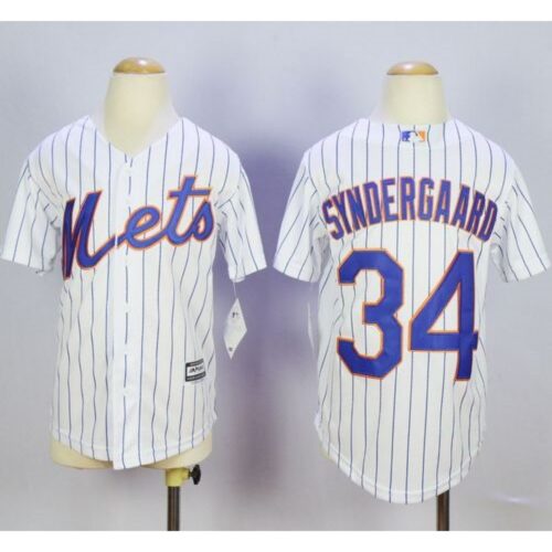 68637aacf2318_1 Mets #34 Noah Syndergaard White(Blue Strip) Home Cool Base Stitched Youth MLB Jersey