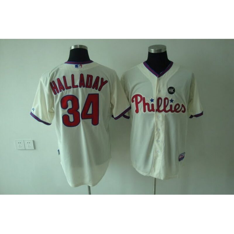 68637ae373360_1 Phillies #34 Roy Halladay Stitched Cream Youth MLB Jersey