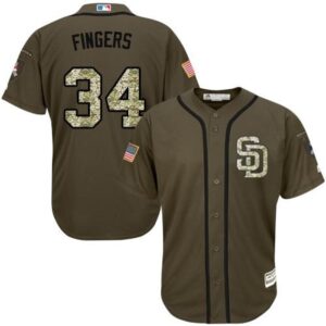 68637b0e41fc8_1 Padres #34 Rollie Fingers Green Salute to Service Stitched Youth MLB Jersey