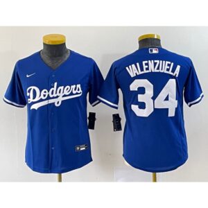 68637b416cf88_1 Women's Los Angeles Dodgers #34 Toro Valenzuela Royal Stitched Jersey(Run Small)