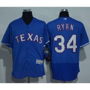 68637bbc9ad72_1 Rangers #34 Nolan Ryan Blue Flexbase Authentic Collection Stitched MLB Jersey