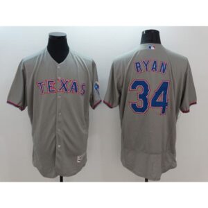 68637bc410200_1 Rangers #34 Nolan Ryan Grey Flexbase Authentic Collection Stitched MLB Jersey