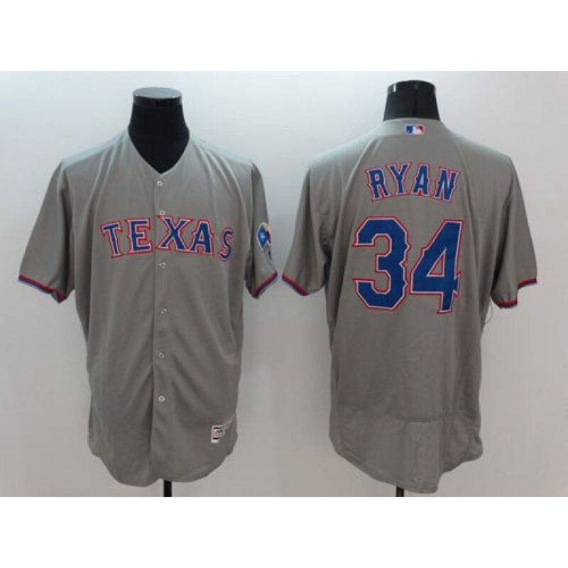 68637bc410200_1 Rangers #34 Nolan Ryan Grey Flexbase Authentic Collection Stitched MLB Jersey