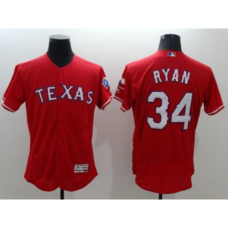 68637bc79918c_1 Rangers #34 Nolan Ryan Red Flexbase Authentic Collection Stitched MLB Jersey