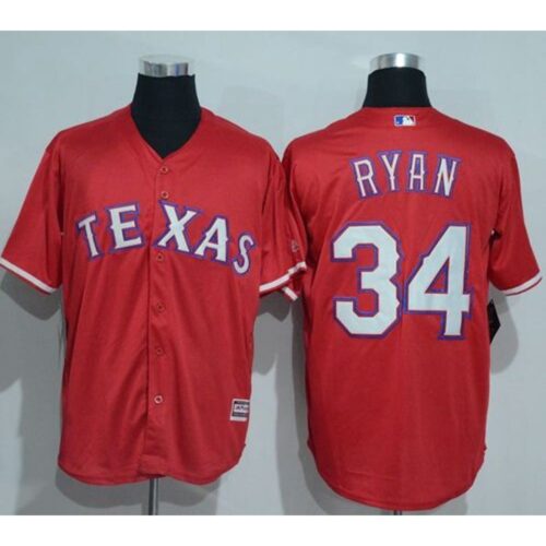 68637bcae8026_1 Rangers #34 Nolan Ryan Red New Cool Base Stitched MLB Jersey