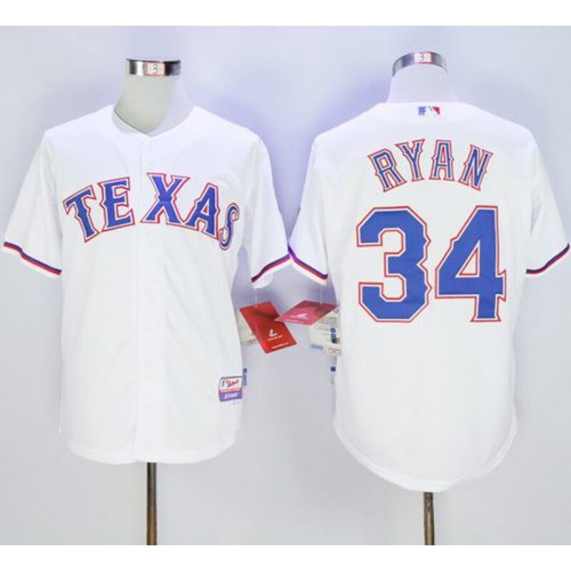 68637bce5816a_1 Rangers #34 Nolan Ryan White Cool Base Stitched MLB Jersey