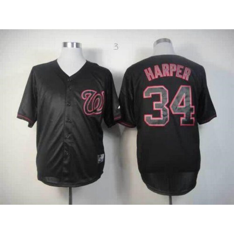 68637be24bd24_1 Nationals #34 Bryce Harper Black Fashion Stitched MLB Jersey