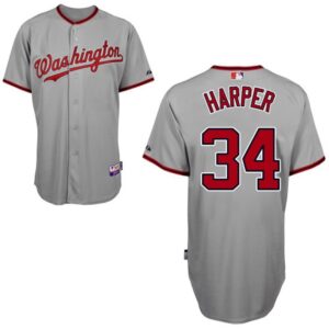68637c044f5ac_1 Nationals #34 Bryce Harper Grey Cool Base Stitched MLB Jersey