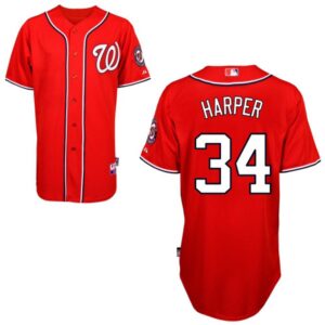 68637c187e111_1 Nationals #34 Bryce Harper Red Cool Base Stitched MLB Jersey