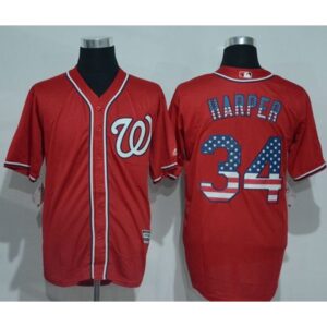 68637c223c778_1 Nationals #34 Bryce Harper Red USA Flag Fashion Stitched MLB Jersey