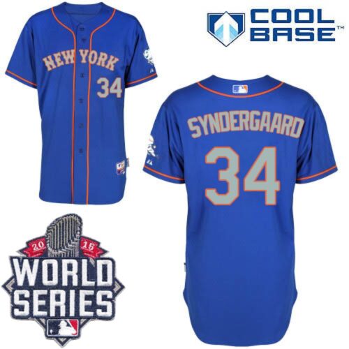 68637c5776bfa_1 Mets #34 Noah Syndergaard Blue(Grey NO.) Alternate Road Cool Base W/2015 World Series Patch Stitched MLB Jersey