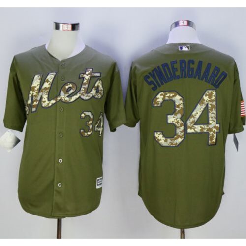 68637c61b2105_1 Mets #34 Noah Syndergaard Green Camo New Cool Base Stitched MLB Jersey