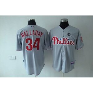 68637cbfb4b9e_1 Men's Philadelphia Phillies #34 Roy Halladay Grey Cool Base Stitched Jersey