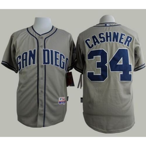 68637ce3593f0_1 Padres #34 Andrew Cashner Grey Cool Base Stitched MLB Jersey