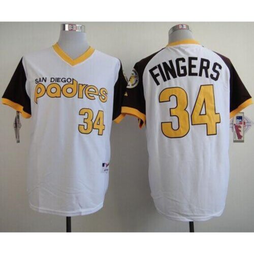 68637cea2f3e3_1 Padres #34 Rollie Fingers White 1978 Turn Back The Clock Stitched MLB Jersey