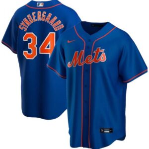 68637d0ba07f6_1 Men's New York Mets #34 Noah Syndergaard Blue Cool Base Stitched Jersey