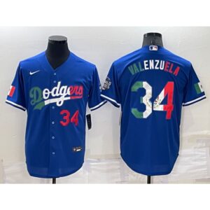 68637d2f78cb2_1 Men's Los Angeles Dodgers #34 Toro Valenzuela Royal Mexico Cool Base Stitched Baseball Jersey