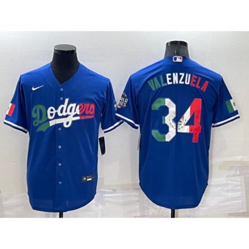 68637d32b3ea6_1 Men's Los Angeles Dodgers #34 Toro Valenzuela Royal Mexico Cool Base Stitched Baseball Jersey