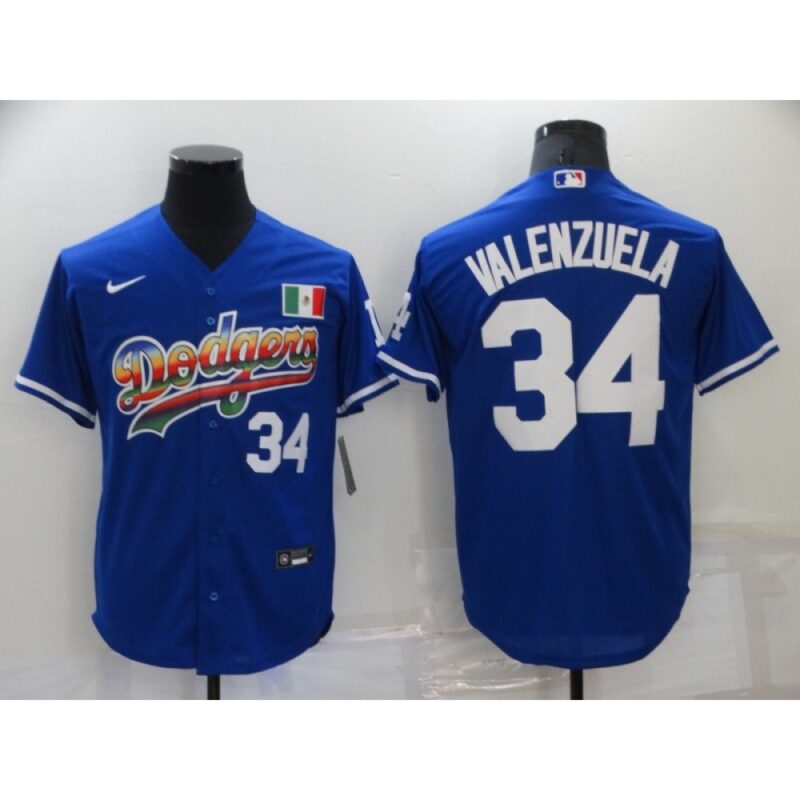68637d35e6003_1 Men's Los Angeles Dodgers #34 Toro Valenzuela Royal Stitched Baseball Jersey