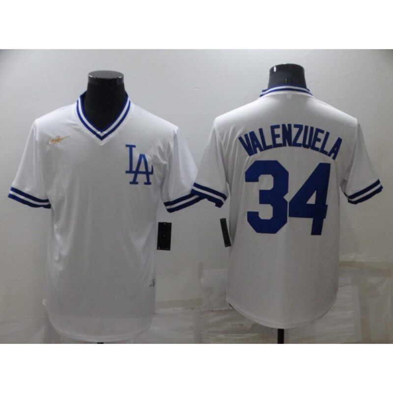 68637d3d05caf_1 Men's Los Angeles Dodgers #34 Toro Valenzuela White Stitched Baseball Jersey