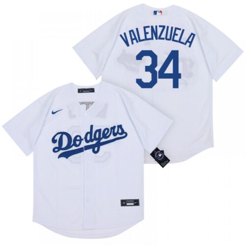 68637d4046c98_1 Men's Los Angeles Dodgers #34 Fernando Valenzuela White Cool Base Stitched Jersey