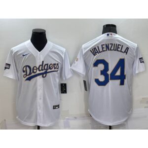 68637d438e24b_1 Men's Los Angeles Dodgers #34 Toro Valenzuela White Gold Championship Cool Base Stitched Jersey