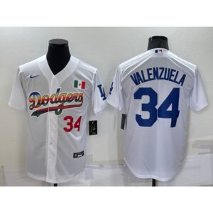 68637d4dd722e_1 Men's Los Angeles Dodgers #34 Toro Valenzuela White Cool Base Stitched Baseball Jersey