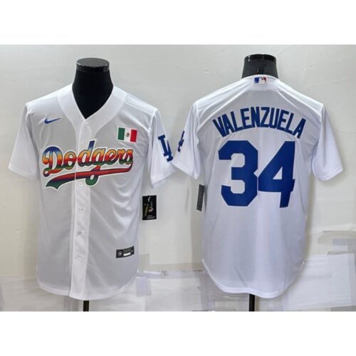 68637d5461e0d_1 Men's Los Angeles Dodgers #34 Toro Valenzuela White Cool Base Stitched Baseball Jersey