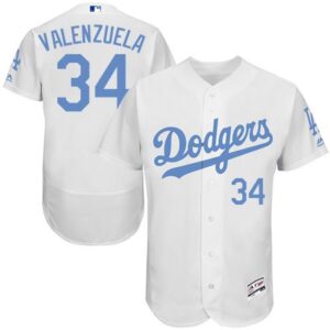 68637d9c3c666_1 Dodgers #34 Fernando Valenzuela White Flexbase Authentic Collection 2016 Father's Day Stitched MLB Jersey