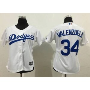 68637da95c126_1 Dodgers #34 Fernando Valenzuela White Lady Fashion Stitched MLB Jersey