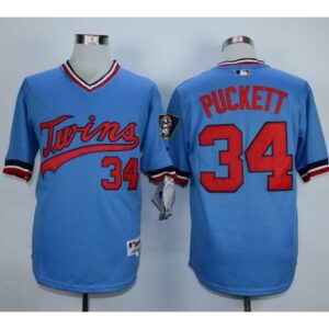 68637dba70924_1 Twins #34 Kirby Puckett Light Blue 1984 Turn Back The Clock Stitched MLB Jersey