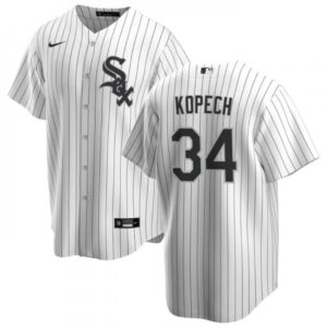 68637e7c632ae_1 Men's Chicago White Sox #34 Michael Kopech White Cool Base Stitched Jersey