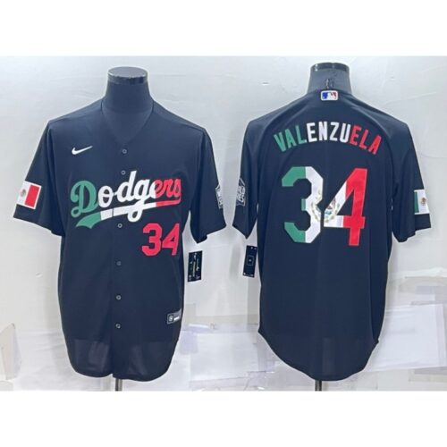 68637e9d96a10_1 Men's Los Angeles Dodgers #34 Toro Valenzuela Black Mexico Cool Base Stitched Baseball Jersey