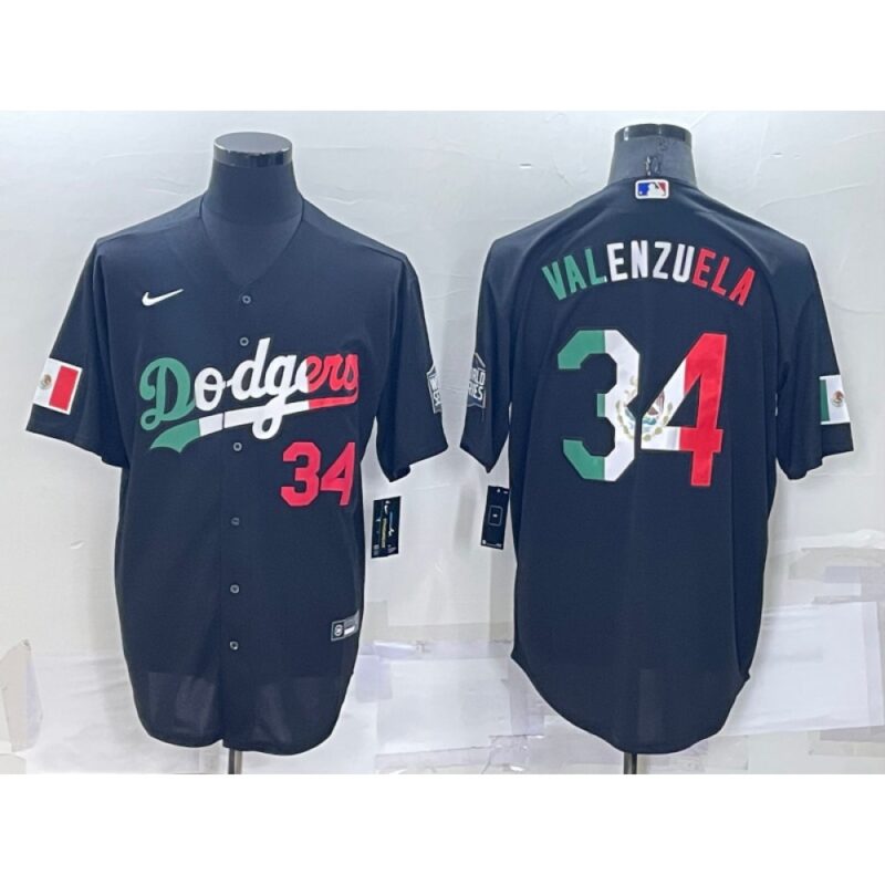 68637e9d96a10_1 Men's Los Angeles Dodgers #34 Toro Valenzuela Black Mexico Cool Base Stitched Baseball Jersey
