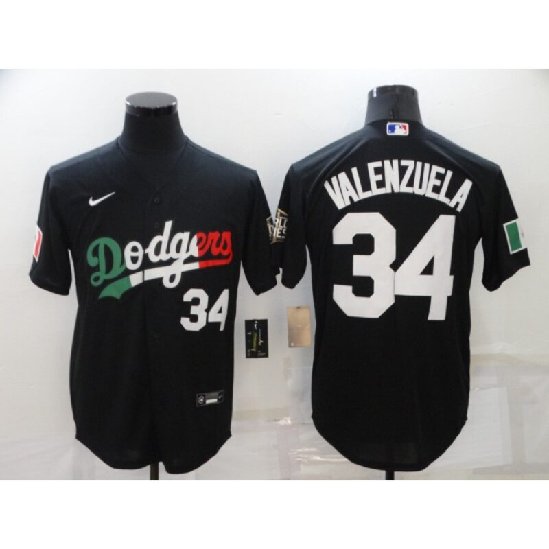 68637ea0da1cc_1 Men's Los Angeles Dodgers #34 Toro Valenzuela Black Cool Base Stitched Baseball Jersey