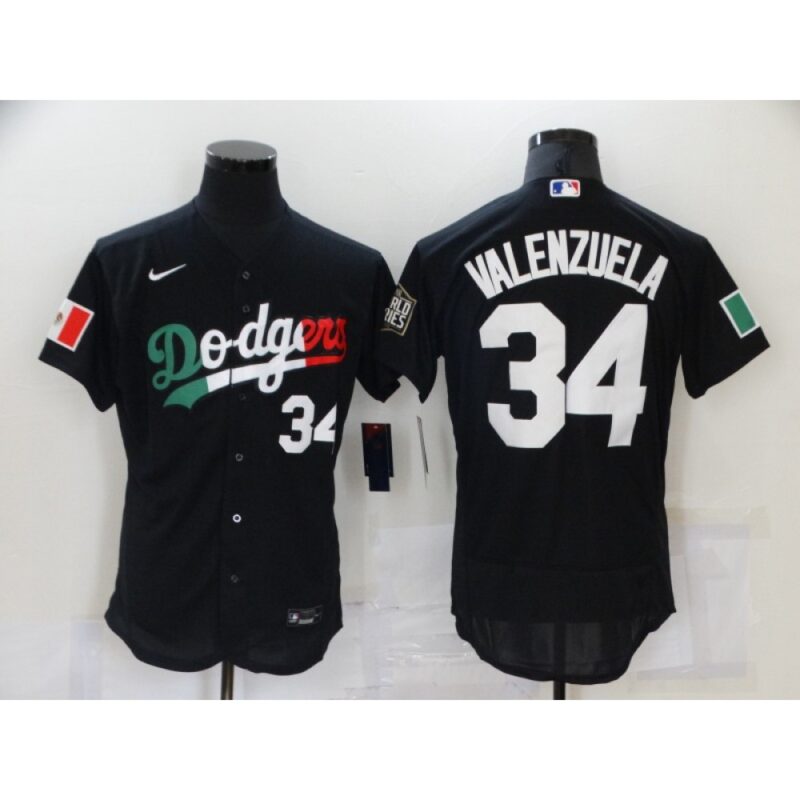 68637ea442fd4_1 Men's Los Angeles Dodgers #34 Toro Valenzuela Black World Series Stitched Jersey