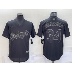 68637eab2537c_1 Men's Los Angeles Dodgers #34 Fernando Valenzuela Black Pitch Black Fashion Replica Stitched Jersey