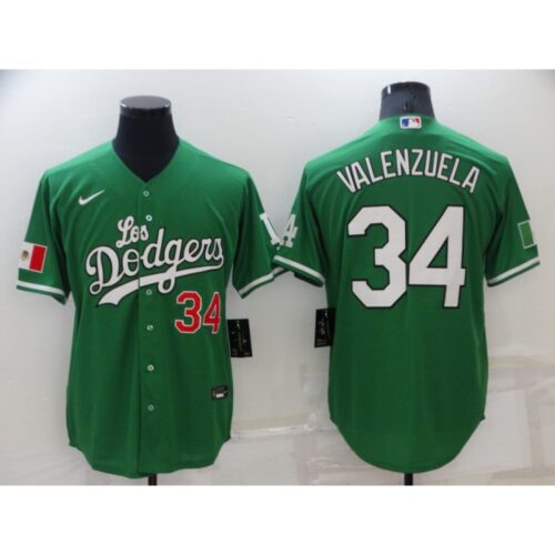 68637ec265f0b_1 Men's Los Angeles Dodgers #34 Toro Valenzuela Green Stitched Baseball Jersey